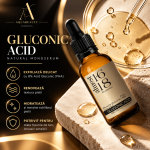 Exfoliant pentru ten sensibil 3% Gluconic Acid Almost1618, 30ml